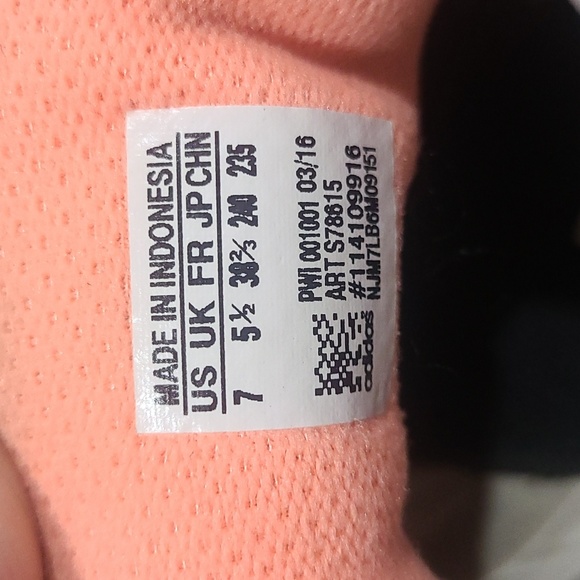 Gray and Peach pink Adidas Supercloud running shoes size 7 - Picture 8 of 8